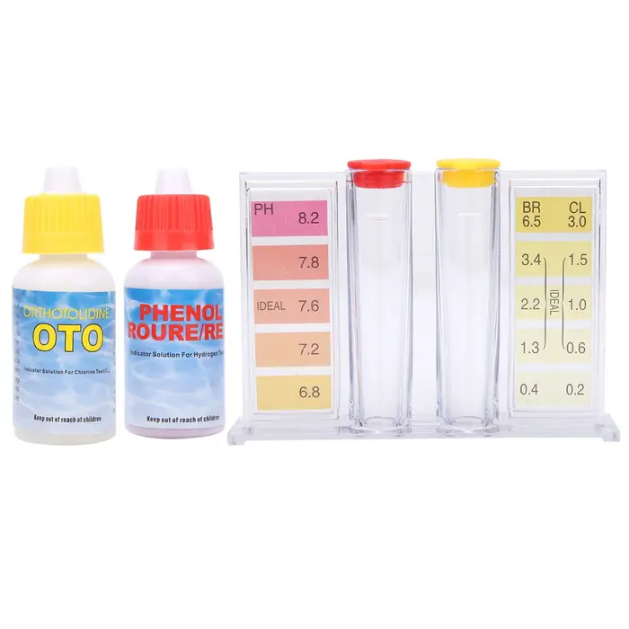 Kit de test de la qualité de l'eau au chlore PH pour piscine
