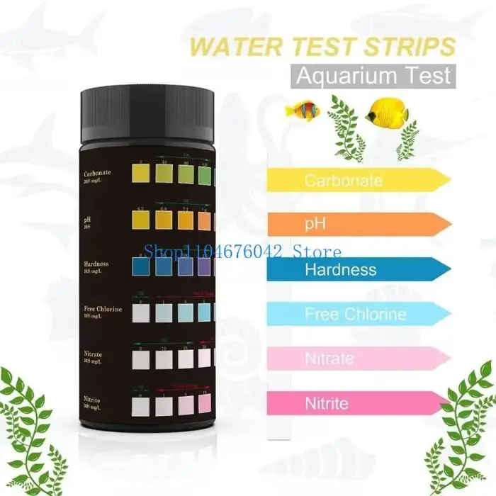 50 bandelettes de test d'eau 6-en-1 pour piscine et baignoire