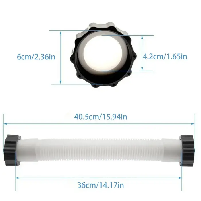 Tuyau de remplacement de piscine, raccord rapide, tuyaux de remplacement de piscine au sol, raccords