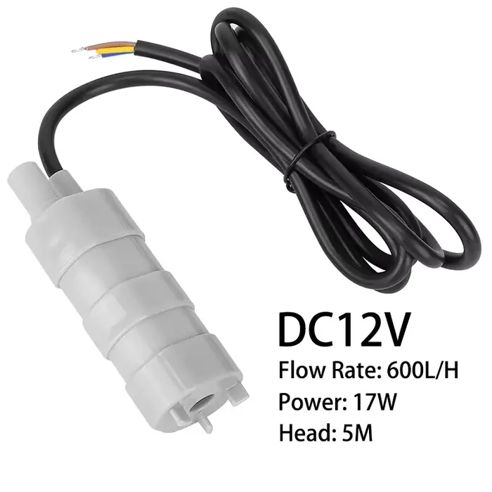 Pompe à eau Submersible 600L/H DC 12V, pompe à eau à trois fils à haut débit pour camping-car, étang