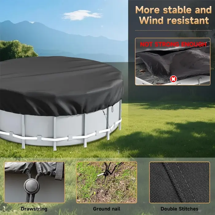 12/10/8/6FT couvertures solaires de piscine rondes pour piscines hors sol réservoir de Stock