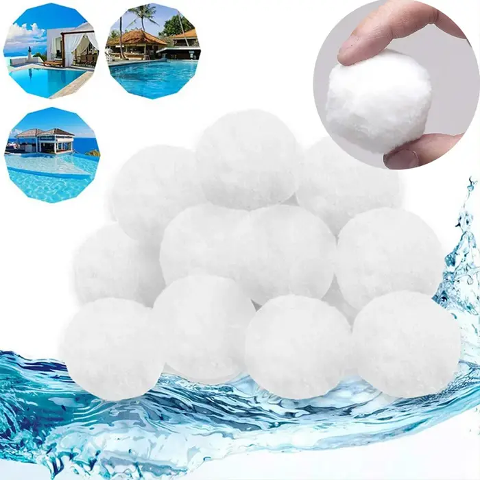 Boules de filtration blanches en fibres de 500g