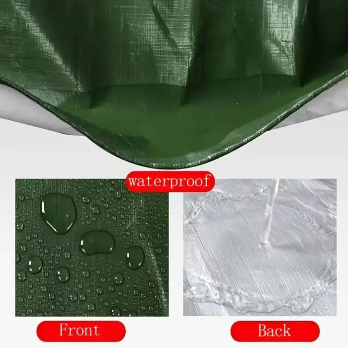 Bâche imperméable verte argentée TarLII
