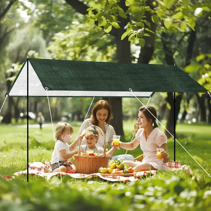 Bâche de protection robuste imperméable et résistante aux UV avec œillets pour jardin