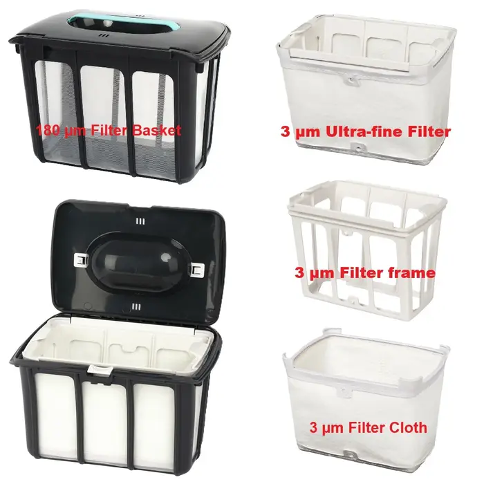 Filtre ultra-fin de 3 µm et panier de 180 µm pour robot nettoyeur de piscine Aiper Scuba S1