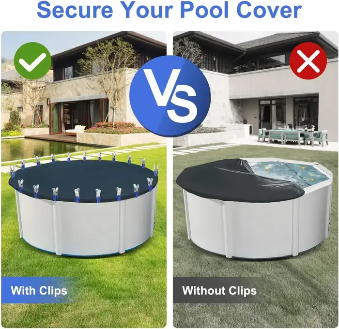 Clips durables pour couverture de piscine en acier inoxydable