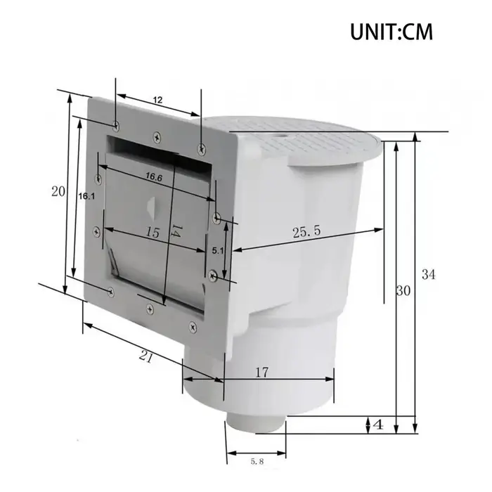 Ensemble de nettoyage de piscine, Kit d'accessoires pour écumoire de piscine, robuste, installation