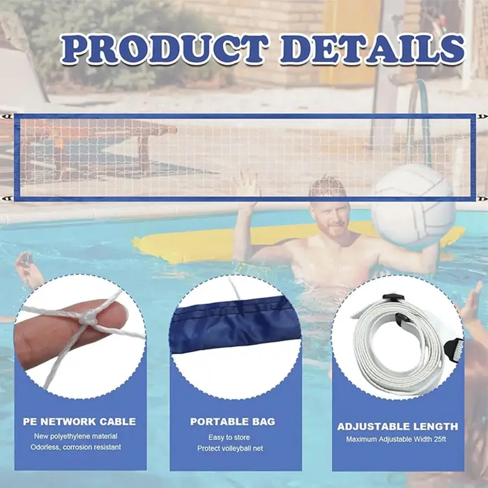 Filet de volley-ball pour piscine