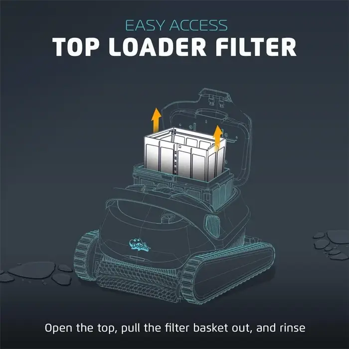 Le filtre 9983106-R1 est compatible avec le robot nettoyeur de piscine Dolphin S200 S300 S300i avec panier intérieur de rechange intégré