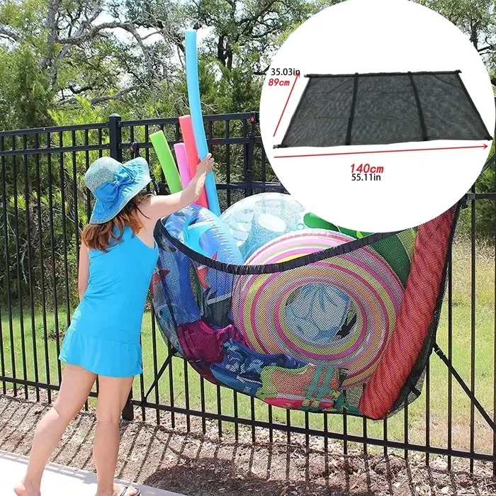 Sac de rangement pour piscine grande capacité et robuste