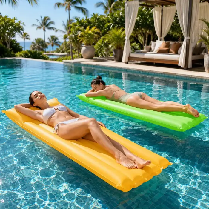 1PC Flotteur de piscine gonflable avec oreiller de tête