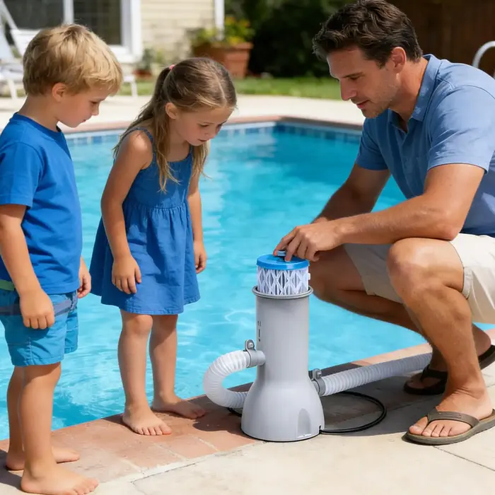 Cartouche filtrante réutilisable pour piscine