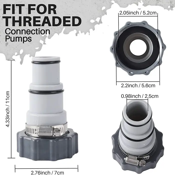 Adaptateur de tuyau pour pompes à connexion filetée Intex