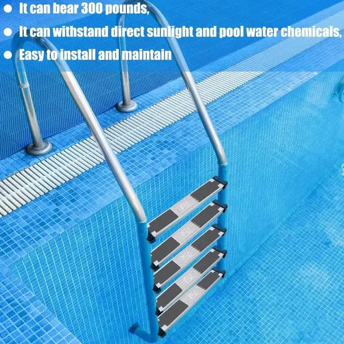Swimming Pool Ladder Pedals Stainless Steel Pool Stairs Rung Strong Bearing Capacity Ladder Tread Ac