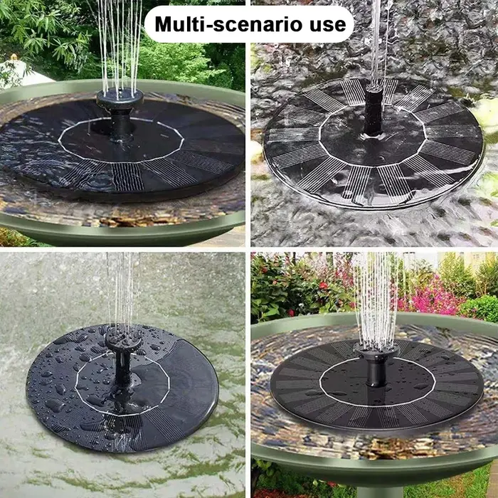 Pompes à fontaine solaire flottante de 13/16/18 cm avec 8 buses : embellir les piscines de jardin