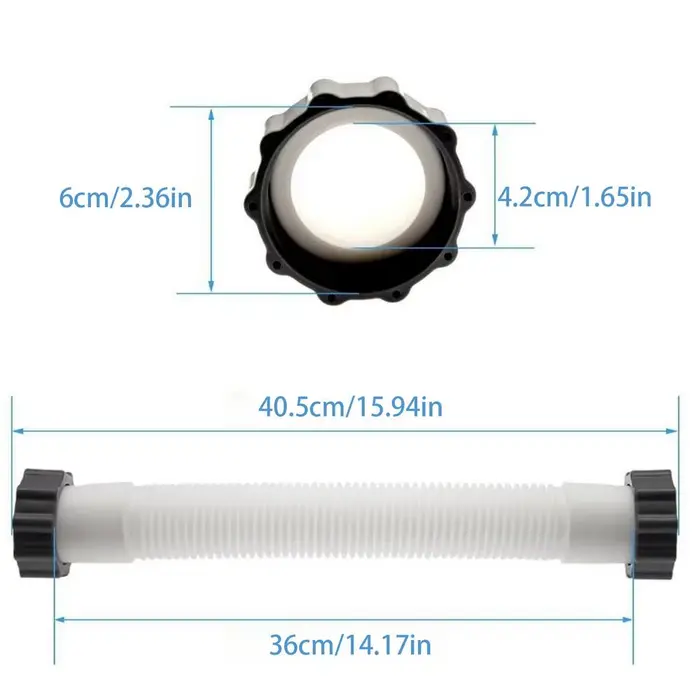 Tuyau de pompe de piscine, tuyau de rechange pour pompe de piscine, raccord rapide, pièces de rechan