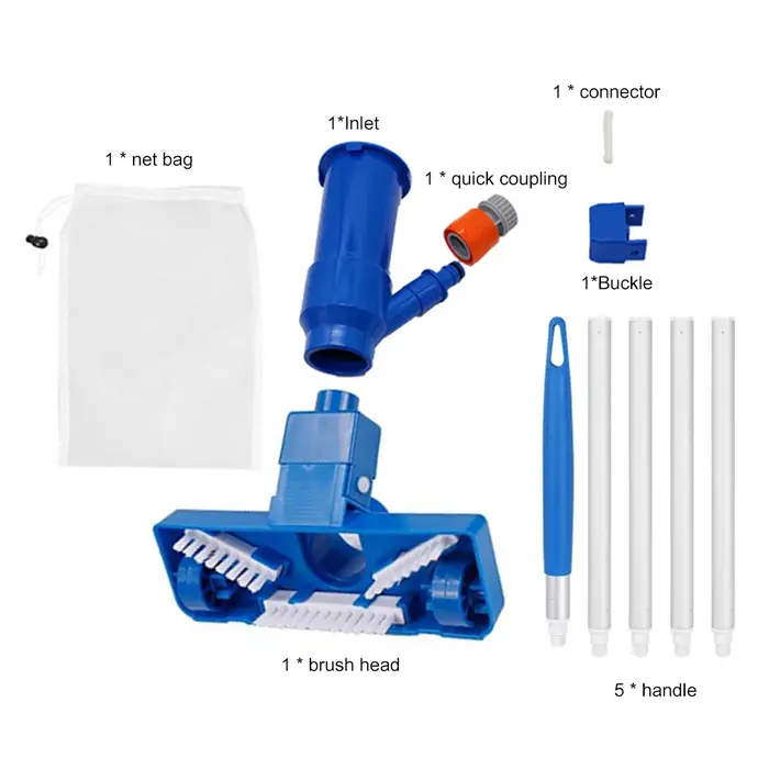 Tête d'aspirateur de piscine avec sac de brosse