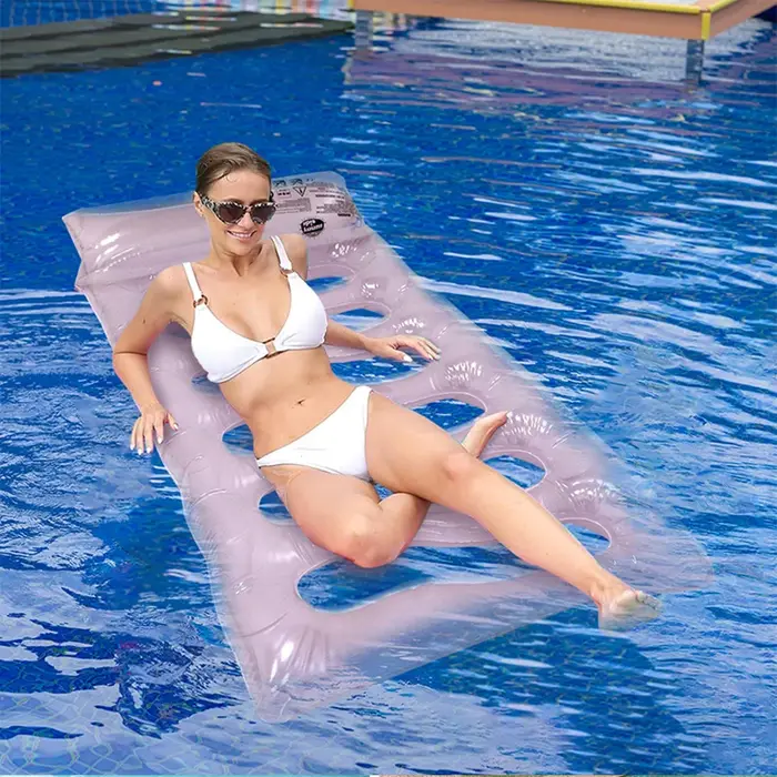 Matelas flottant gonflable pour piscine et plage, lit de relaxation aquatique