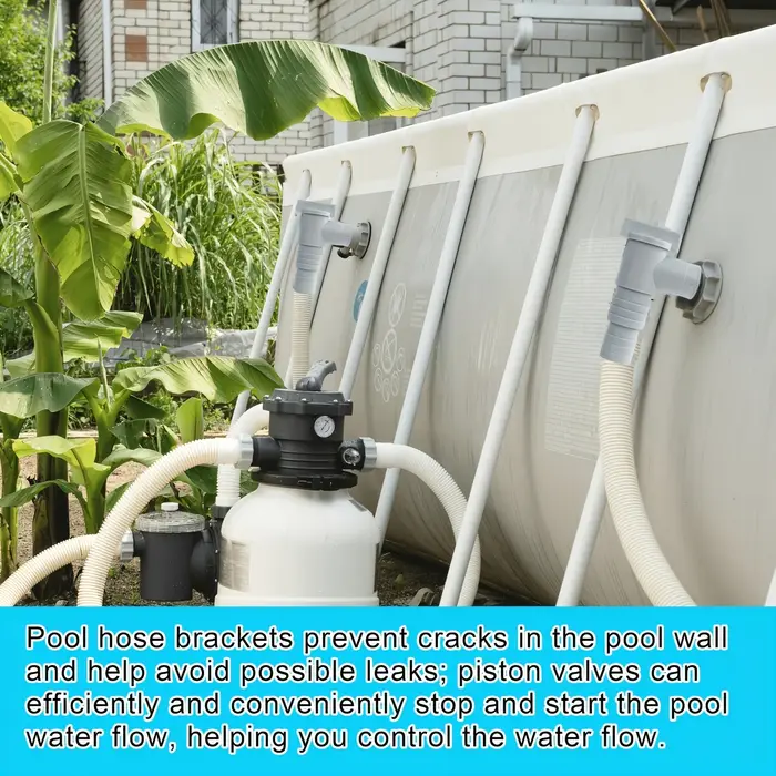 Vanne d'arrêt durable et étanche pour piscine, pour tuyau de 32 mm, installation facile, accessoires de connexion de remplacement pour extérieur