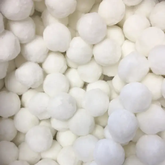 Boules de filtration blanches en fibres de 500g