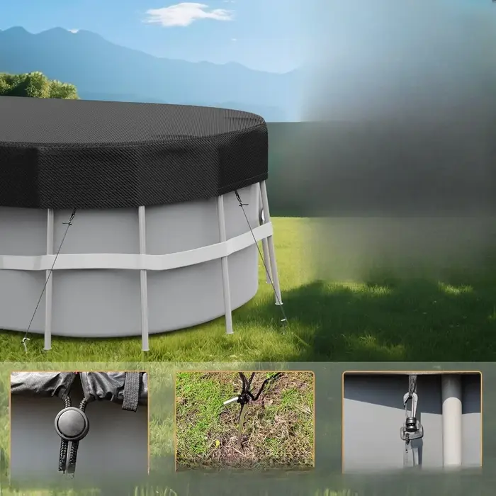 Couverture de piscine rectangulaire