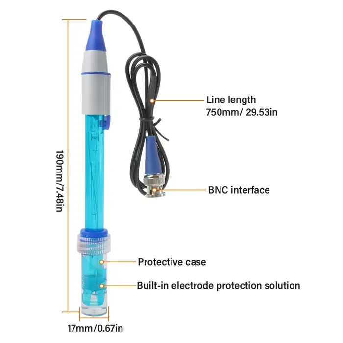 Yieryi Ph électrode sonde Aquarium piscine BNC remplacer