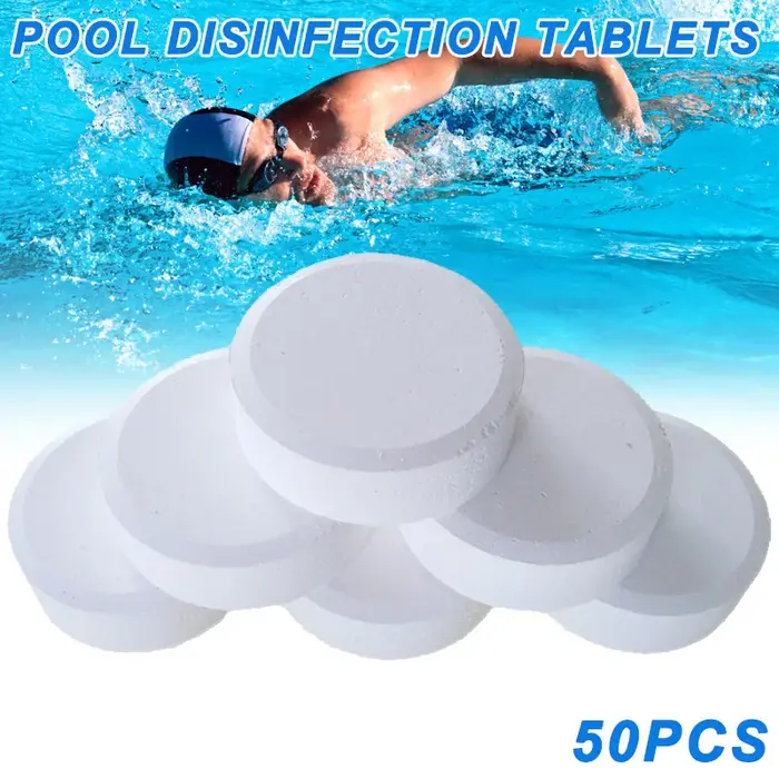 50 pièces comprimés de chlore désinfection instantanée multifonction pour piscine baignoire Spa 50
