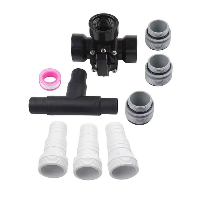 Valve de piscine de 1,5 pouces, valve de piscine à 3 voies, démontage facile, performance durable, s