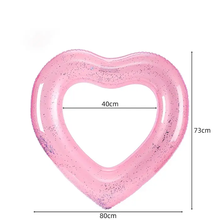 Bouée gonflable en forme de cœur, flotteur de piscine en forme de cœur pour les fêtes estivales à la