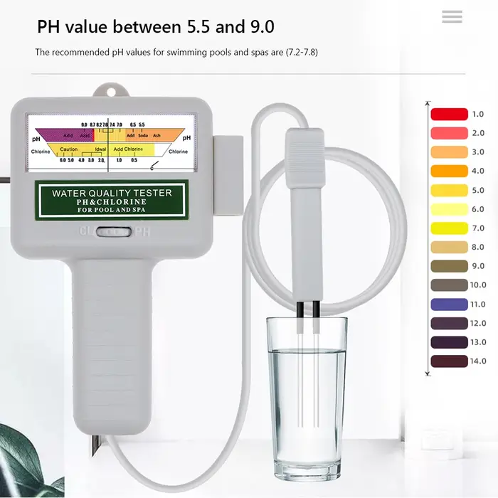 Testeur de chlore et de pH 2 en 1
