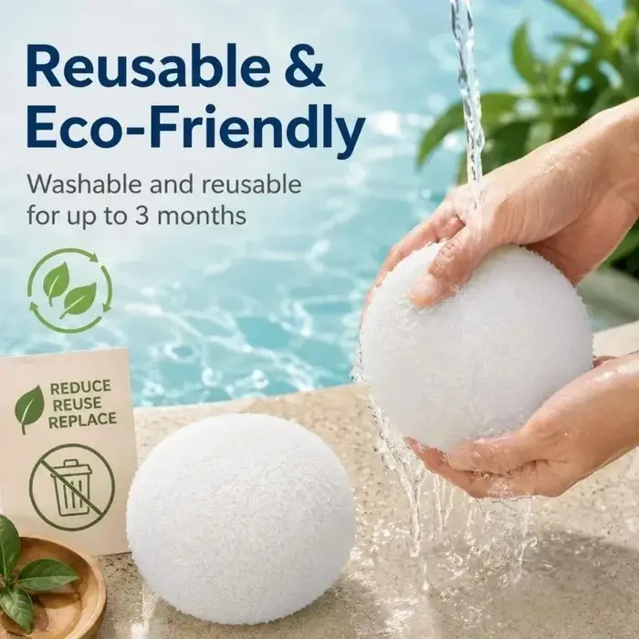 Boules filtrantes réutilisables pour piscine