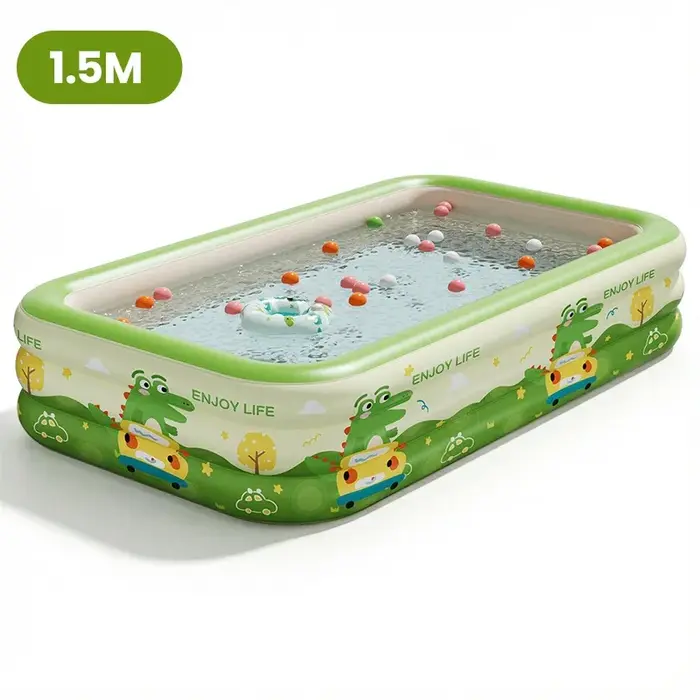 Piscine gonflable familiale portable de 1,5/1,8/2,1/2,6 m, grande, à parois épaisses, pour jeux aqua