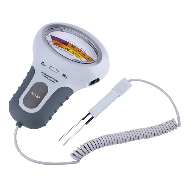Dispositif de test de qualité de l'eau, testeur professionnel de niveau de PH et de chlore Cl2 avec 