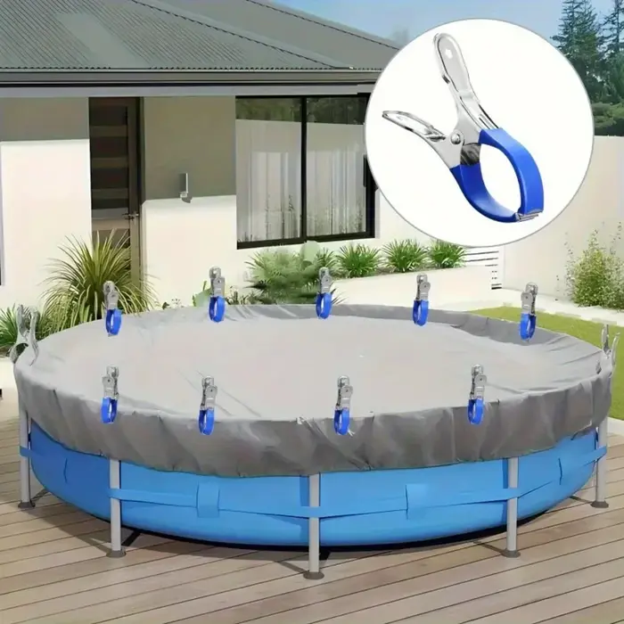 Clips à ressort pour couverture de piscine coupe-vent robuste en acier inoxydable 8/15-pour sécuriser des couvertures