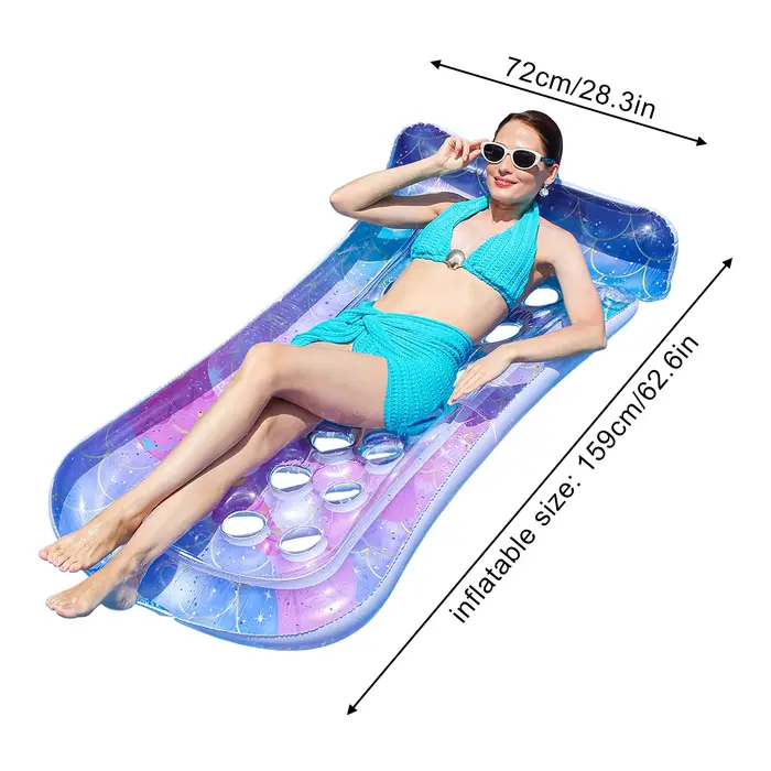 1 flotteur gonflable pour piscine, radeau et tapis de bronzage pour adultes ; idéal pour les piscine
