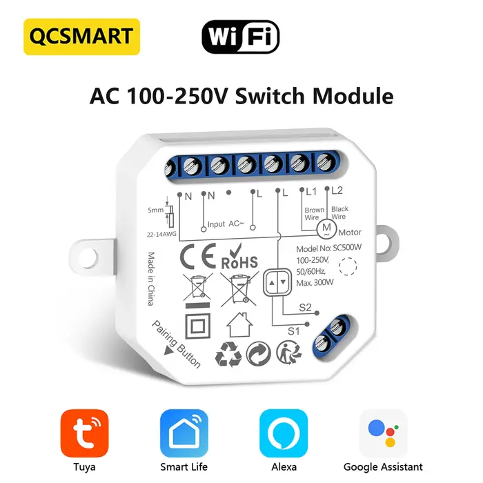 Tuya Smart Life – couvercle de piscine WiFi, Module de contrôleur de commutateur de moteur, commande