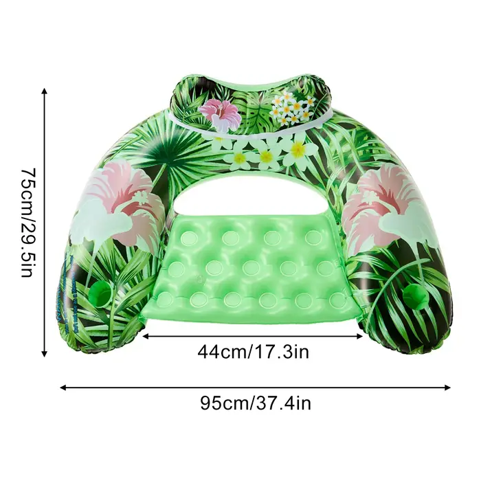 1 chaise flottante gonflable pour piscine, chaise flottante gonflable pour loisirs aquatiques, porte