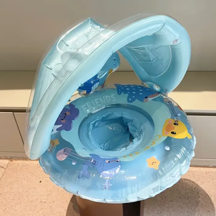 1 pièce gonflable ﻿ Bouée de piscine avec pare-soleil détachable