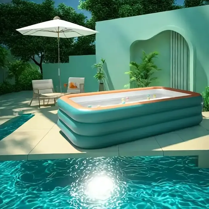 Grande piscine familiale, piscine extérieure non gonflable pour enfants et adultes, non gonflable, sans installation, durable