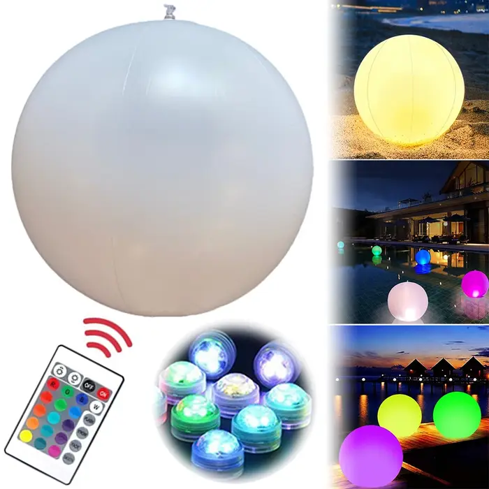 Boule lumineuse LED flottante pour piscine