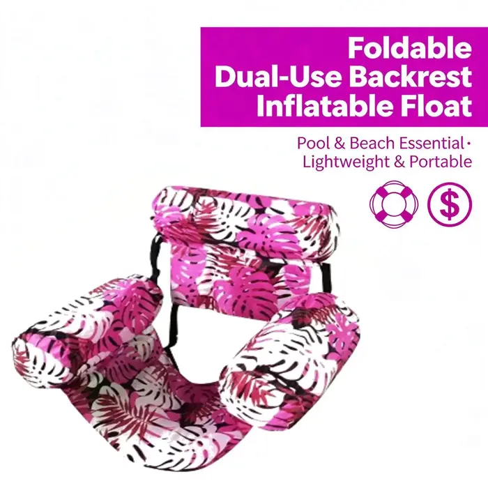 Chaise longue gonflable pour adulte, chaise flottante portable pour piscine, chaise inclinable pliab