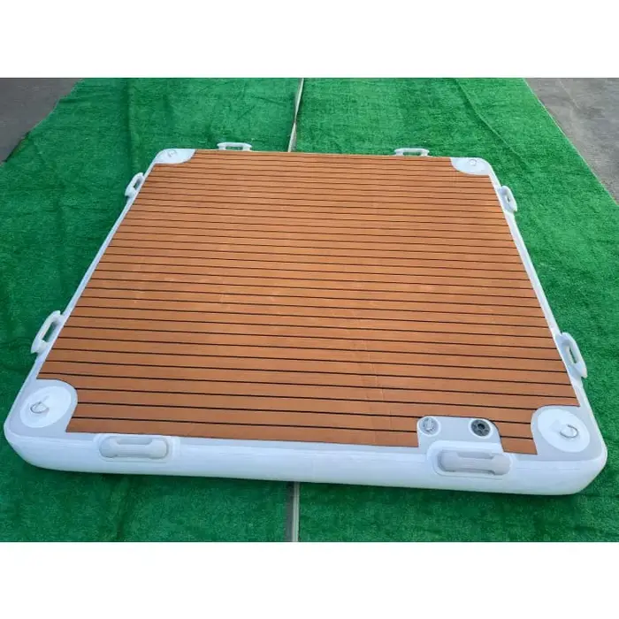 Plateforme flottante gonflable KeepFuns avec tapis antidérapant en EVA pour piscine