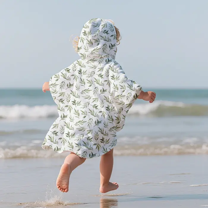 Elinfant 1Pc serviette de plage pour enfants piscine bain peignoir