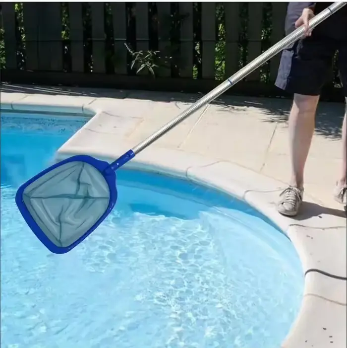 Épuisette de piscine avec manche télescopique