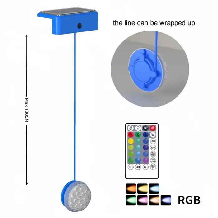 Lampes LED solaires submersibles pour piscine, étanches IP68, pour bassin, piscine hors sol et pisci