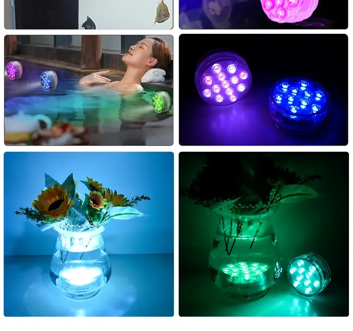 10Led piscine lumière télécommande RGB plongée poisson