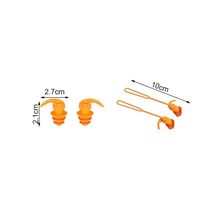 Bouchons d'oreille de natation avec corde en Silicone