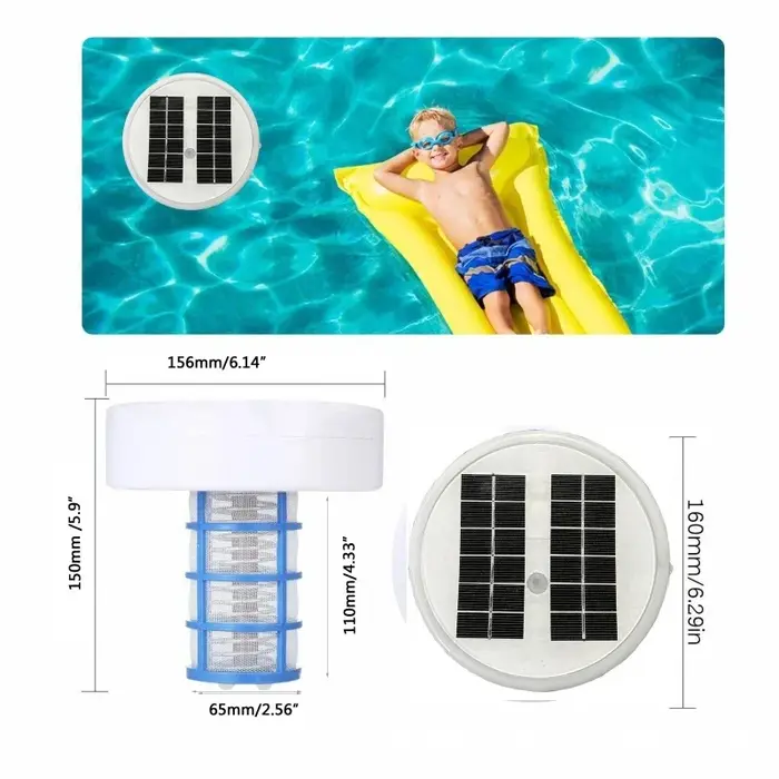 Purificateur ioniseur de piscine à énergie solaire
