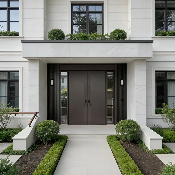 Porte d'entrée en aluminium intelligente