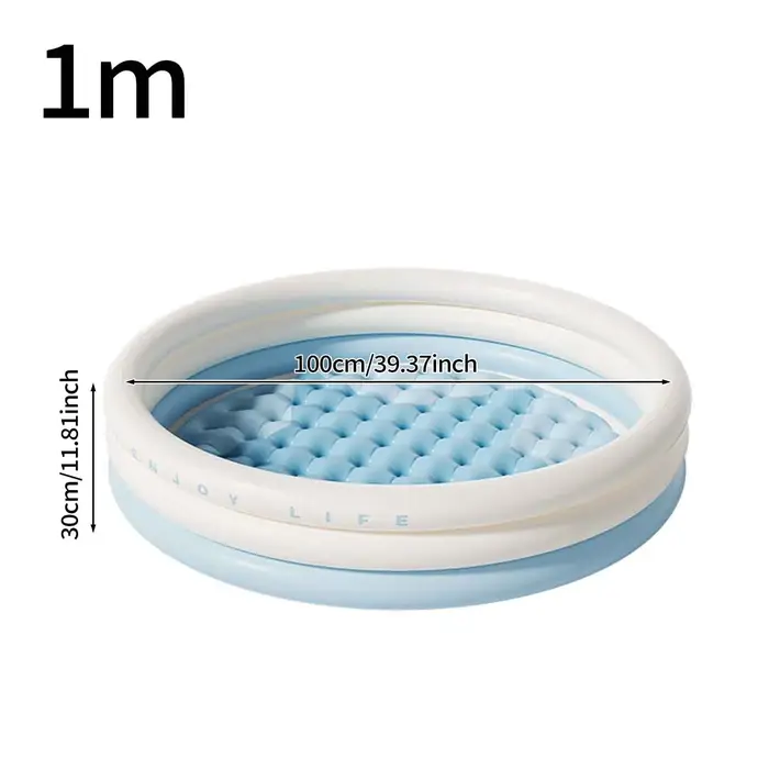 Piscine gonflable ronde de jardin, 1 pièce, petite piscine gonflable portable avec pompe, piscine à 
